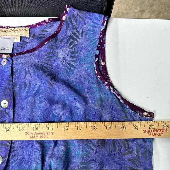 Norm Thompson Midi Dress XL Blue Sleeveless Long Summer - Picture 7 of 8